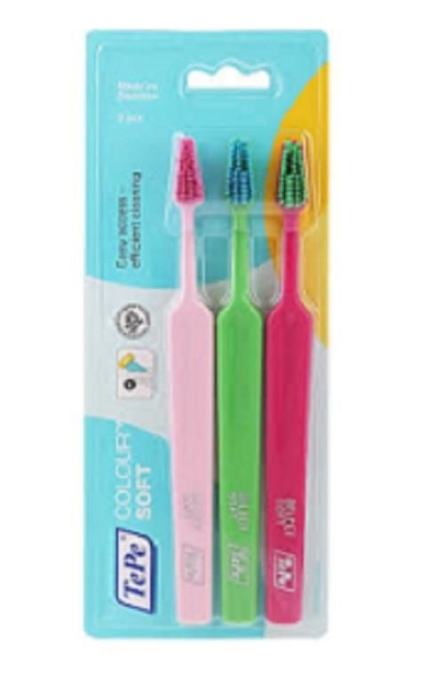 Günlük Diş Fırçası Select Colour Soft 3 Lü (Renkli Başlıklı) Fuşya-Yeşil-Pembe